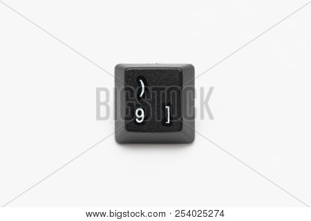 Single Black Keys Of Keyboard With Different Letters