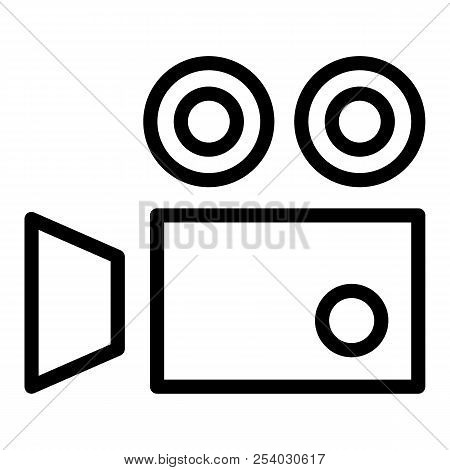 Video Camera Line Icon. Camcorder Vector Illustration Isolated On White. Movie Camera Outline Style 