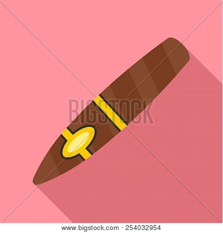 Nicotine Cigar Of Cuba Icon. Flat Illustration Of Nicotine Cigar Of Cuba Vector Icon For Web Design