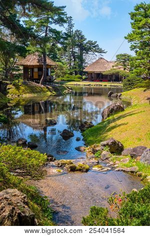Tokyo, Japan - April 19 2018: Oyakuen Medicinal Herb Garden First Established In The 1380s, There Ar