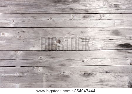 Grey Wooden Table Surface Texture And Background.