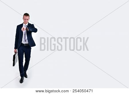 Concept Business People. Businessman On The Background. Businessmen Look Dastardly. Businessmen Show