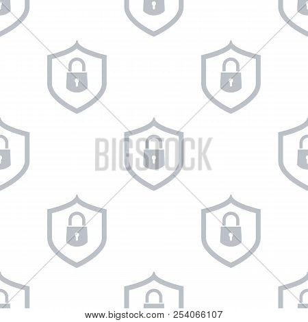 Vector Cyber Attack Security Pattern Seamless With Shield And Keylock.