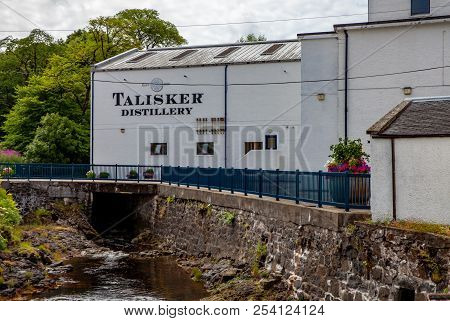Scotland, Isle Of Skye - July 2018: Talisker Whisky Distillery