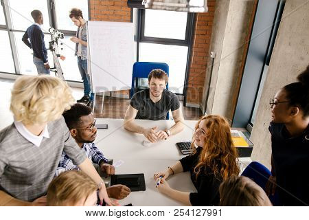 Youth Taking Part In Sociological Research On Trade