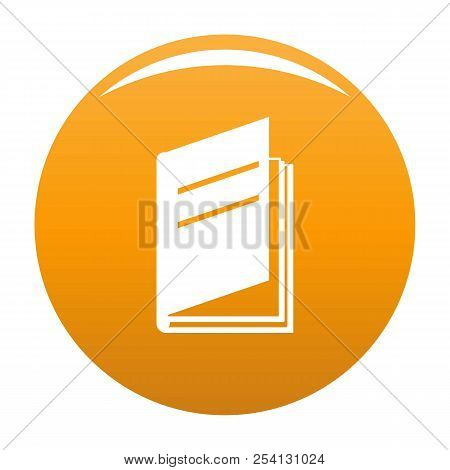 Book Ajar Icon. Simple Illustration Of Book Ajar Icon For Any Design Orange