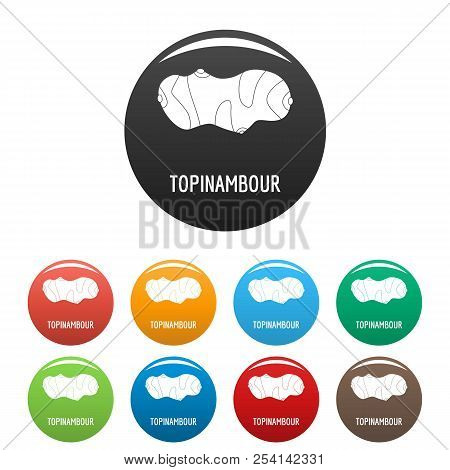 Topinambour Icon. Simple Illustration Of Topinambour Icons Set Color Isolated On White