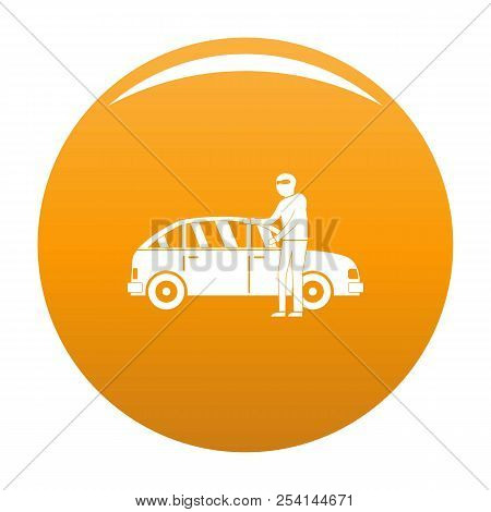 Hijacker Icon. Simple Illustration Of Hijacker Icon For Any Design Orange