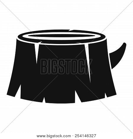Old Tree Stump Icon. Simple Illustration Of Old Tree Stump Icon For Web Design Isolated On White Bac