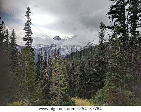 Mt Rainier In The Fall Before A Storm