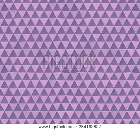 Abstract Seamless Pattern Of Irregular Triangles In Pink And Purple Colors