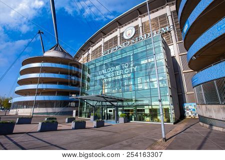 Manchester, United Kingdom - May 19 2018: Manchester City Football Club Founded In 1880 In Mancheste