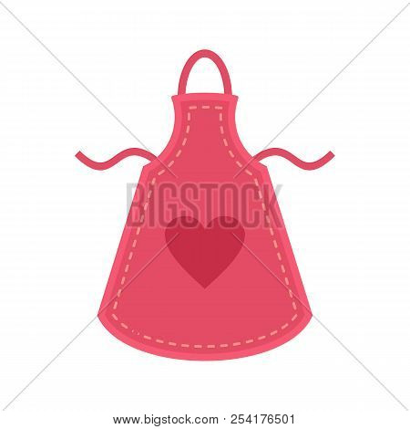 Heart Apron Icon. Flat Illustration Of Heart Apron Icon For Web Isolated On White