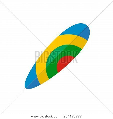 Abstract Surfboard Icon. Flat Illustration Of Abstract Surfboard Icon For Web Isolated On White
