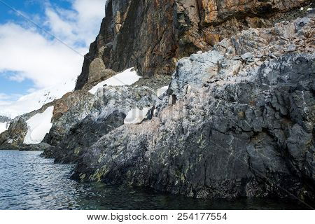 Ice In The Antarctica With Iceberg In The Ocean