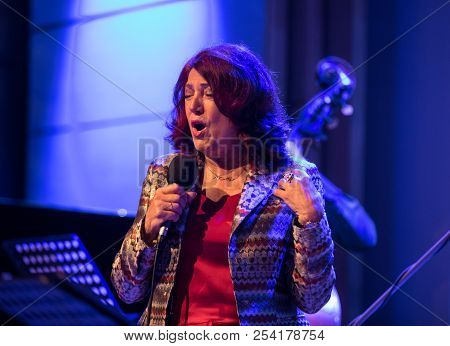 Cracow, Poland - July 31, 2018: Urszula Dudziak Live On Stage In Manggha Museum Of Japanese Art And 