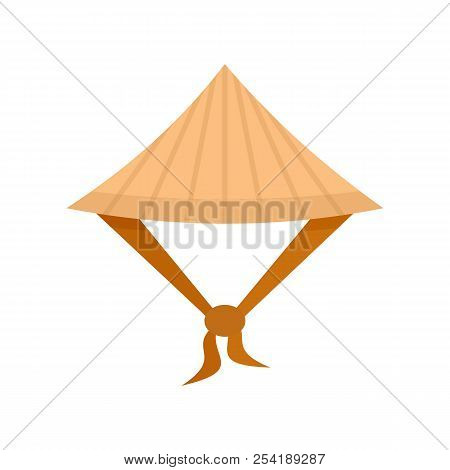 Taiwan Conic Hat Icon. Flat Illustration Of Taiwan Conic Hat Icon For Web Isolated On White