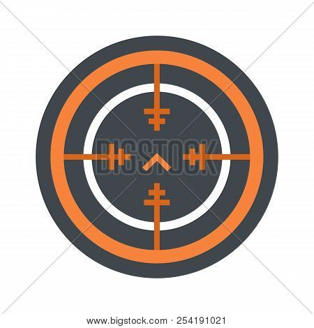 Svd Gun Aim Icon. Flat Illustration Of Svd Gun Aim Icon For Web Isolated On White