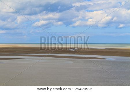Ocean landskab nær Mont St. Michel