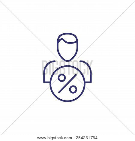 Borrower Line Icon. Banker, Creditor, Investor. Currency Concept. Vector Illustration Can Be Used Fo