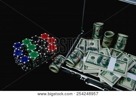 Gambling Concepts. Business People Are Gambling In The Casino. Betting Is A Gamble For Investors.