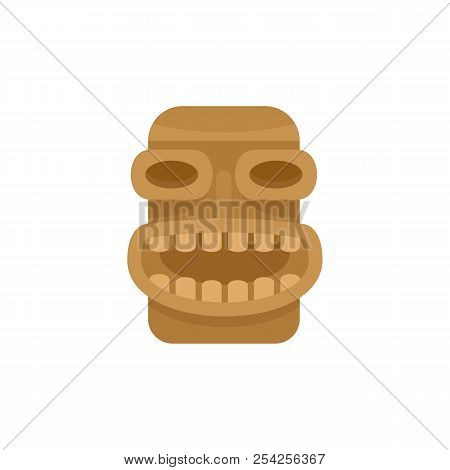 Tiki Wood Icon. Flat Illustration Of Tiki Wood Icon For Web Isolated On White