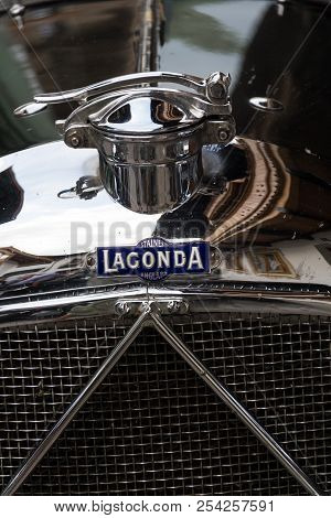 Saalbach-hinterglemm, Austria - June 21 2018: Vintage British Luxury Car Lagonda Oldsmobile Veteran