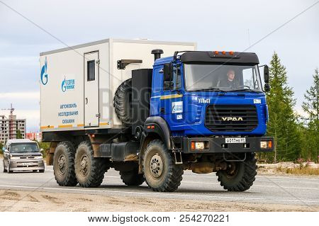 Novyy Urengoy, Russia - August 12, 2018: Well Research Truck Ural-m 4320 In The City Street.