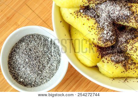 Traditional Austrian Slovak Dumpling With Poppy Seed