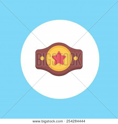 Champion Belt Line Icon, Outline Vector Sign, Linear Style Pictogram Isolated On White. Symbol, Logo