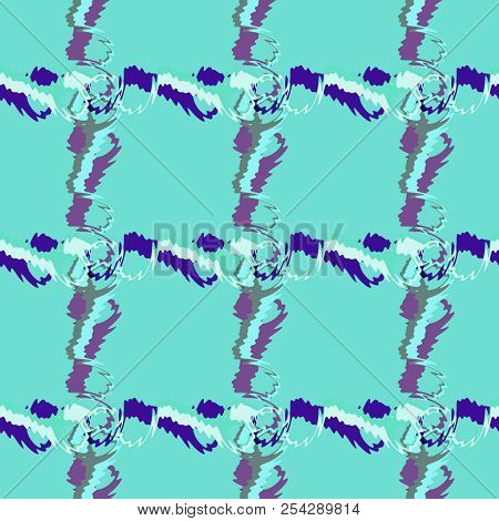 Seamless Pattern Background Of Multicolored Lines With Scribbler.