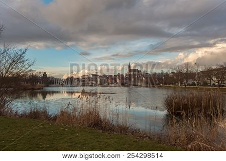 One Of The Two Lakes Of Boeblingen On A Cold Winter Day