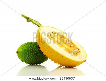 Baby Jackfruit Cut Isolated On White Background