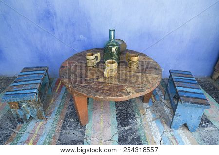 Moldavian Still Life. The Blue Lime Wall.