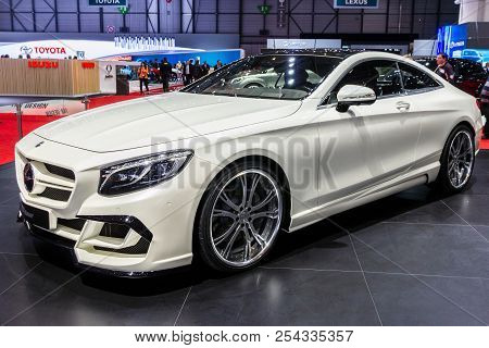 Geneva, Switzerland - March 2, 2016: Customized Mercedes Amg S63 Sports Car From Fab Design Showcase