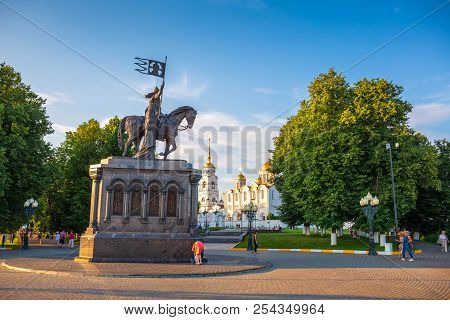 Russia, Vladimir - Circa August 2018: Monument To The Founder Of The City Of Vladimir Prince Vladimi