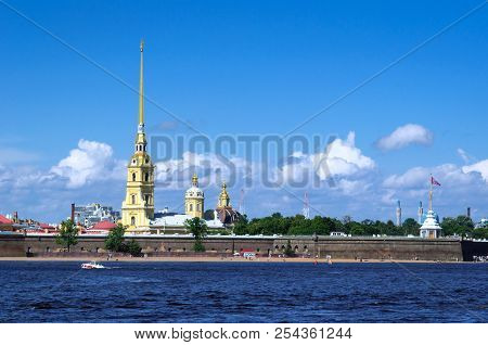 View Of The Neva River And Petropavlovskaya Fortress, St. Petersburg.