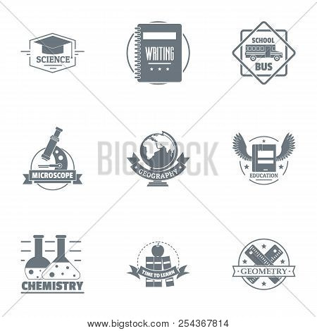 Chemical Arrangement Logo Set. Simple Set Of 9 Chemical Arrangement Vector Logo For Web Isolated On 