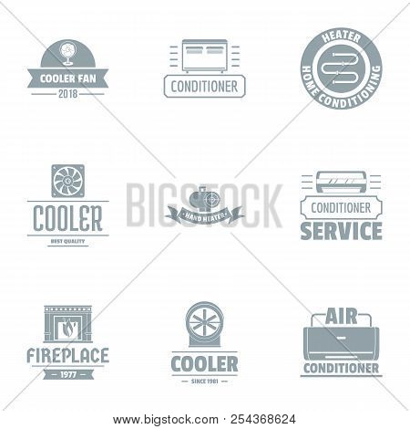 Coolant Logo Set. Simple Set Of 9 Coolant Vector Logo For Web Isolated On White Background