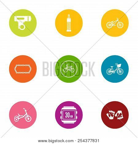 Circumferential Icons Set. Flat Set Of 9 Circumferential Vector Icons For Web Isolated On White Back