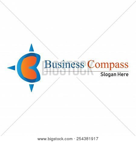 Letter B And Compass Logo. Business Logo, Brand Identity, Company Symbols.