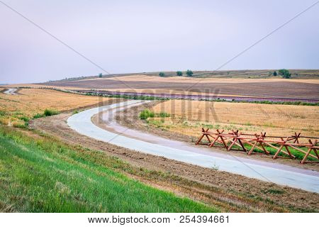 Newly constructed regional trail - Longview Trail connecting Loveland and Fort Collins along northern Colorado foothills