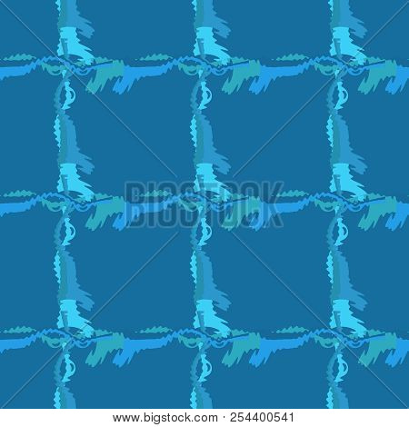 Seamless Pattern Background Of Multicolored Lines With Scribbler.