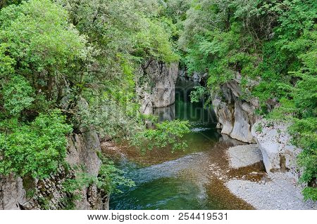 The Path Of The Gole Del Calore In The Heart Of The Cilento National Park In Southern Italy