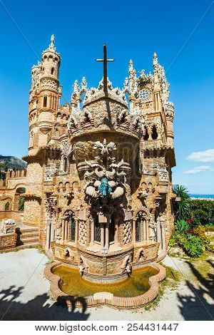 Benalmadena, Spain, April 08, 2018: Colomares Castle In Benalmadena, Dedicated Of Christopher Columb