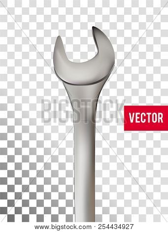 Photorealistic Vector Hardware Tool Key Made Of Stainless Still Iron. Realistic Illustration As A Sy