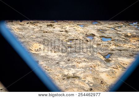 Rock In Saaidia From A Wood Window