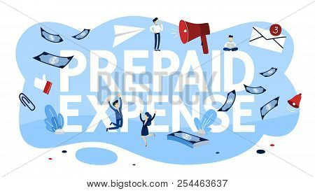 Prepaid Expense Concept. Making Payment For Goods
