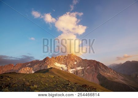 Beautiful landscape of Fann Mountains, Tajikistan