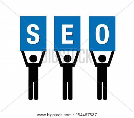 Men Hold Up Soe Sign Pictogram Vector Illustration Eps10